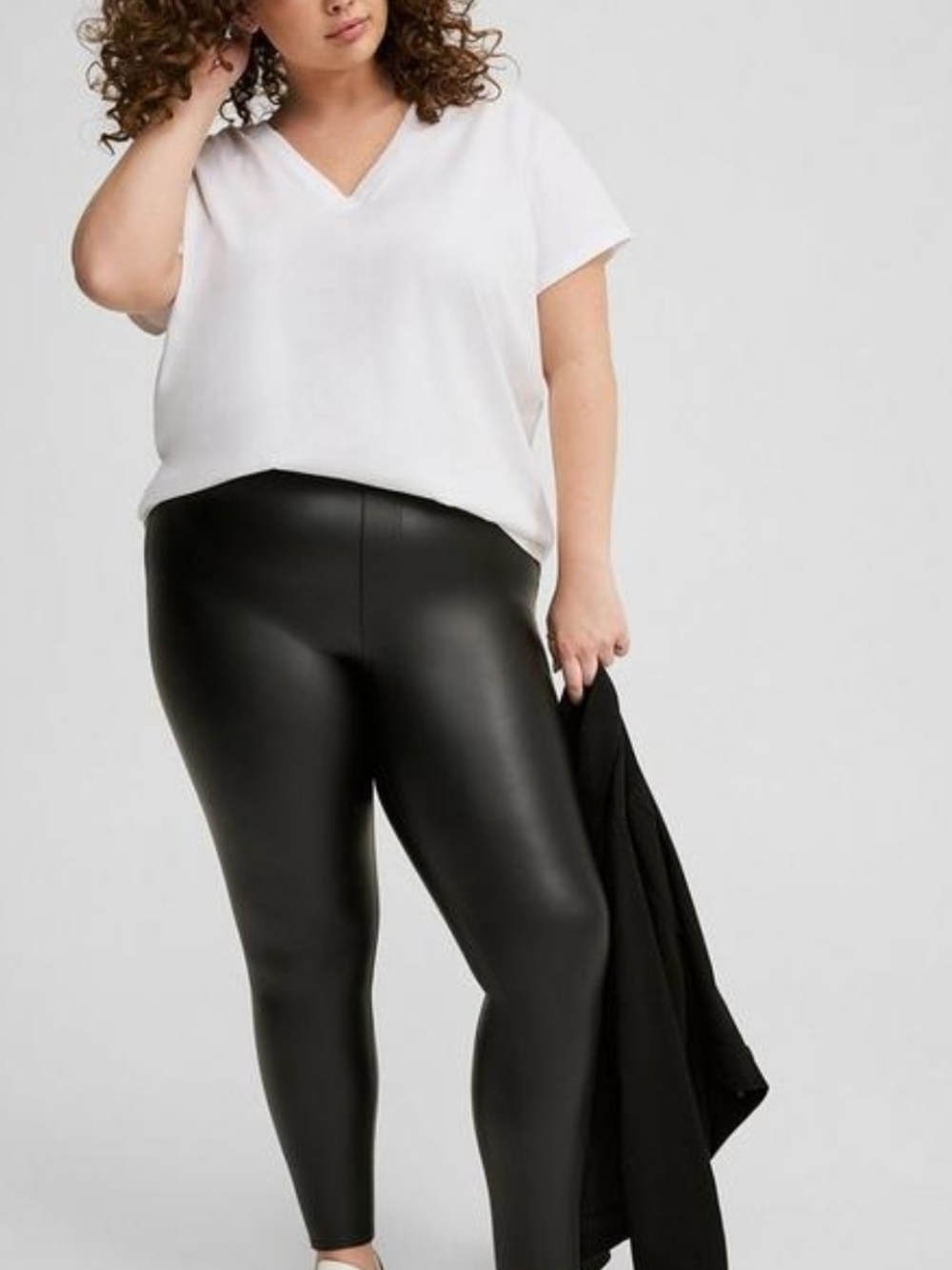 torrid Black Faux Leather Plus Size Leggings